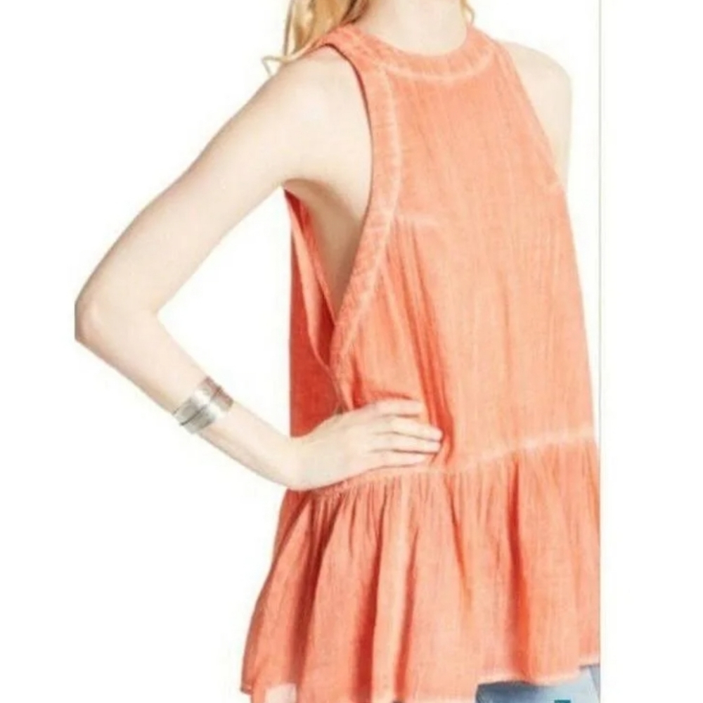 Free People Breathless Moments Tank Top Coral Women's Size Small